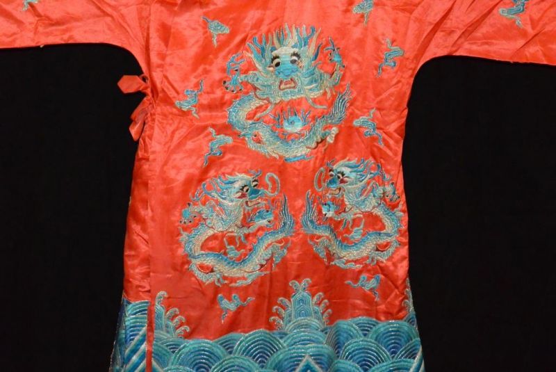 Ancient Chinese Theater Costume Red Dragon 3