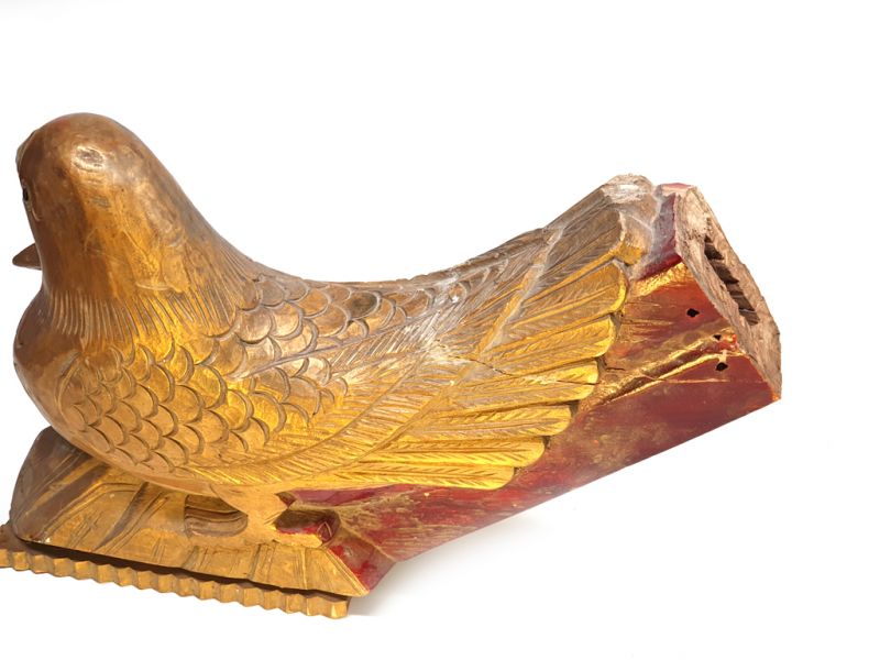 Ancient Chinese wooden bird - 2 birds 4
