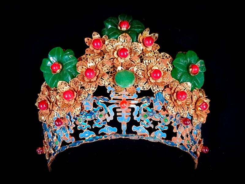 Ancient golden Chinese Theatre Diadem - Empress 1