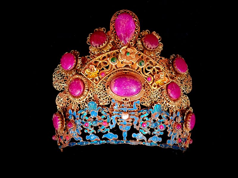 Ancient golden Chinese Theatre Diadem - Empress - Empress Qing 1