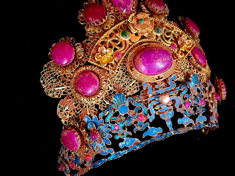 Ancient golden Chinese Theatre Diadem - Empress - Empress Qing 2