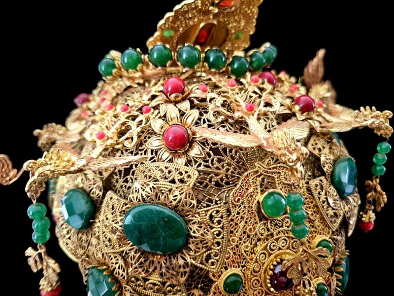 Ancient golden Chinese Theatre Hat - Emperor and Empress -emperor crown 5