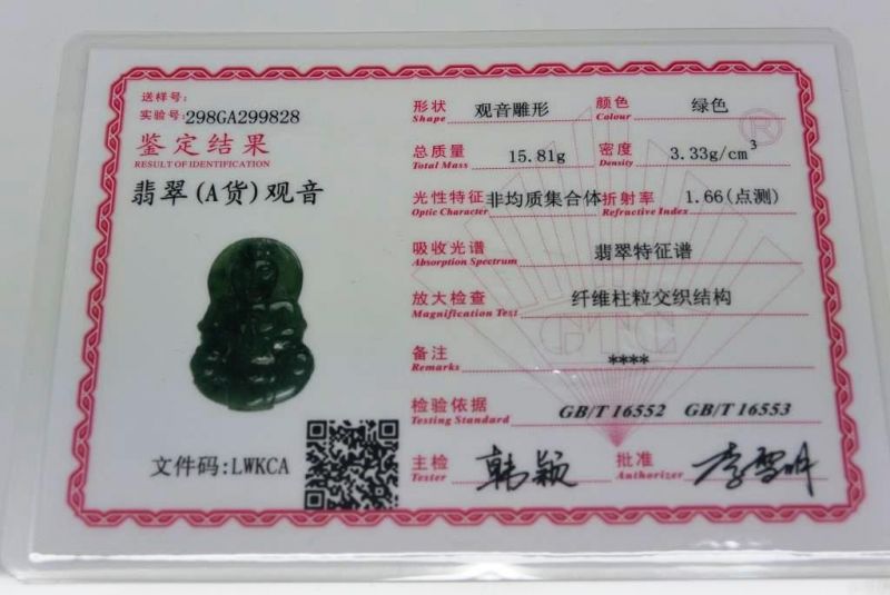 Anhänger aus Jade Buddha Dunkelgrün 5