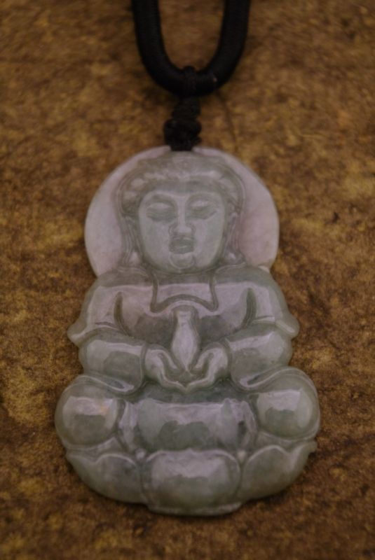Anhänger aus Jade Gross Grüne Buddha 2