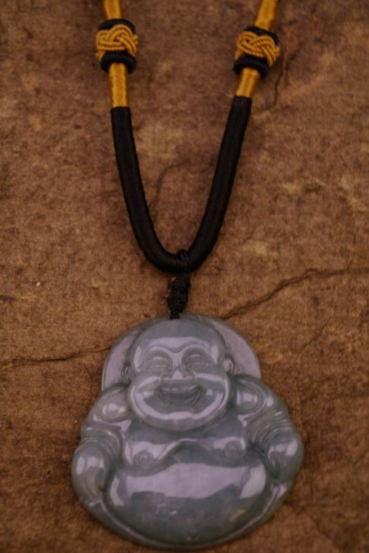 Anhänger aus Jade Gross Lachender Buddha 5