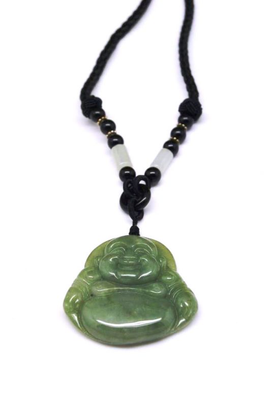Anhänger aus Jade Gross Lachender Buddha 2