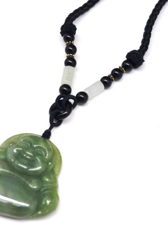 Anhänger aus Jade Gross Lachender Buddha 4