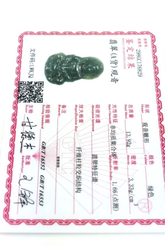 Anhänger aus Jade - Großen Buddha - Kaiser grün 5