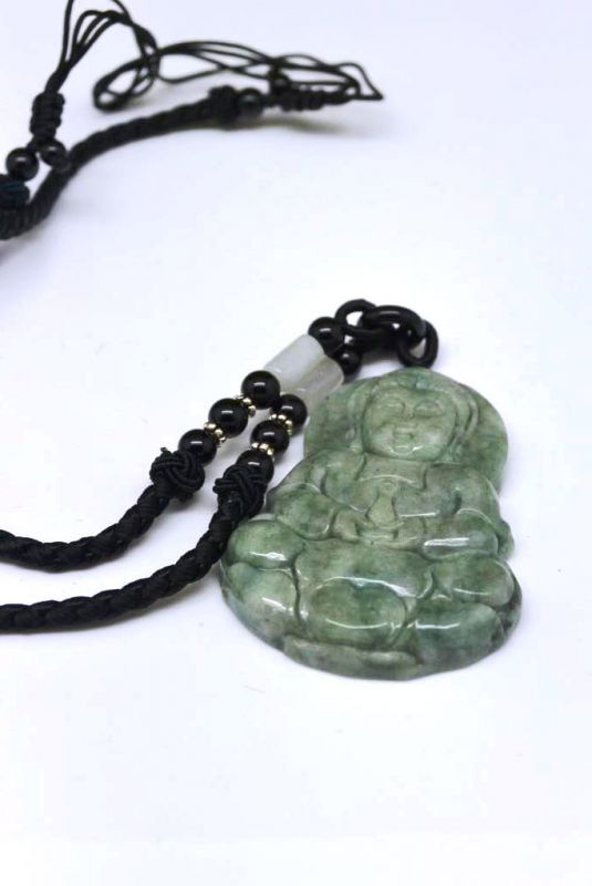 Anhänger aus Jade Großen Buddha Kaiser grün 4