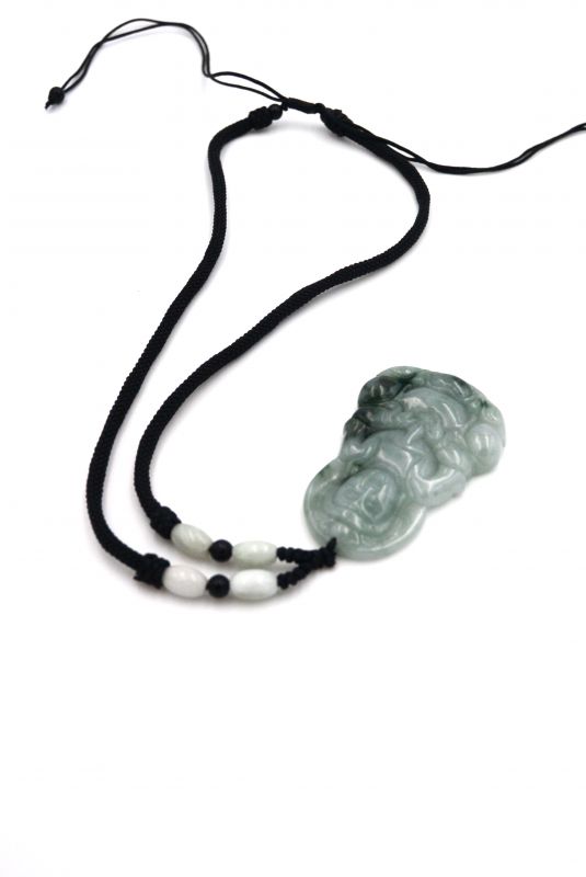 Anhänger aus Jade - Großen Buddha - Weiß und Grüne spotted 3