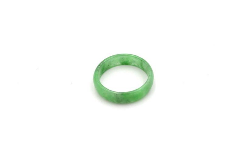 Anillo de Jade Verde manchado - 10,5 1