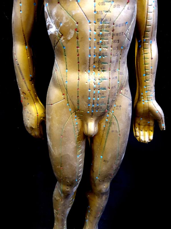 Haga clic en la imagen para ampliar Antigua estatua de acupuntura china - Plástico - Efecto bronce hombre 2 3
