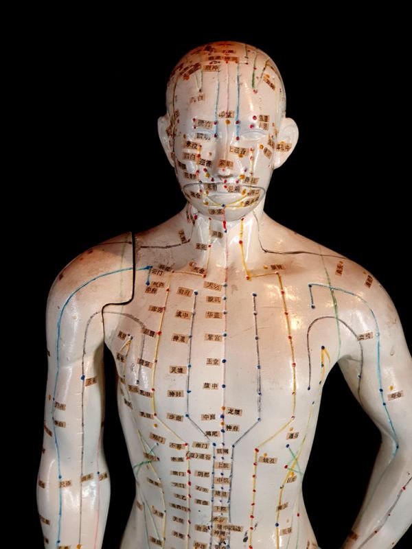 Antigua estatua de acupuntura china - Plástico - Hombre 1 2