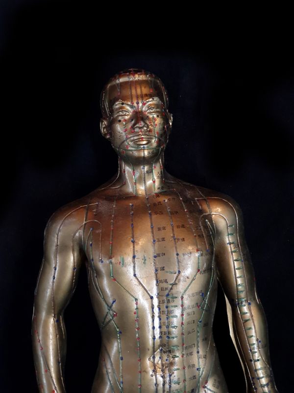 Antigua estatua de acupuntura china - Plástico - Hombre 22 2