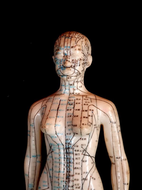 Antigua estatua de acupuntura china - Plástico - Mujer 1 2