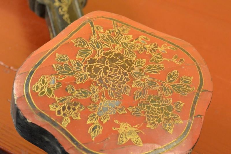 Haga clic en la imagen para ampliar Antigua Laca China - Ruyi Cetro 3