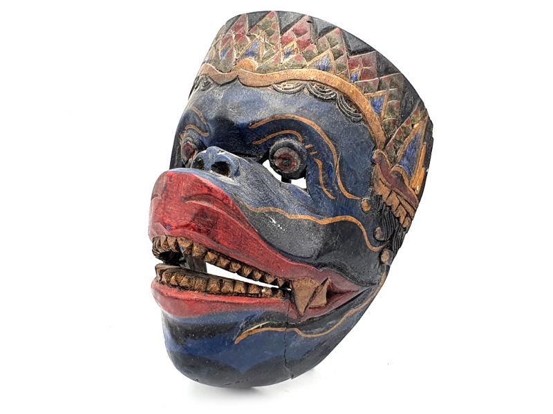 Antigua máscara de Java - Teatro indonesio - Topeng Mask - restaurado 1