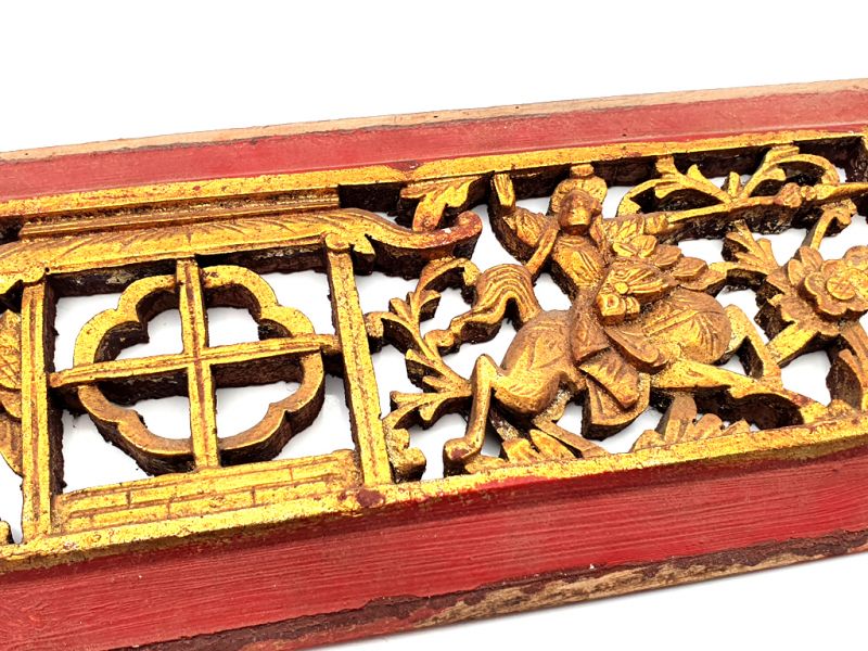 Antigua Placa de Madera - Dinastía Qing - el caballero 2