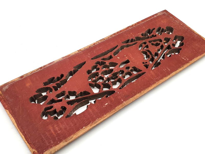 Antigua Placa de Madera - Dinastía Qing - El samurái en su caballo 3