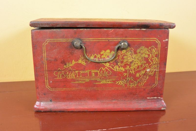 Antiguo Arcón Chino Caja de Maquillaje 5