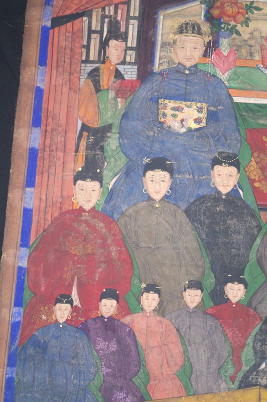 Haga clic en la imagen para ampliar Antiguo - Muy grande Ancestros Chinos - Dinastía Qing - 20 caracteres 3