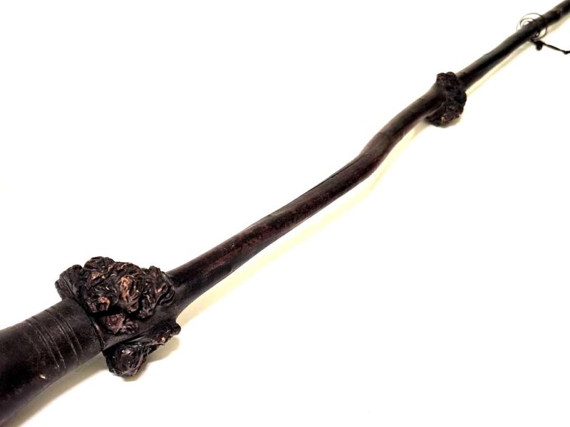 Antiguo pincel decorativo de madera de cerezo tallada - 74cm 3
