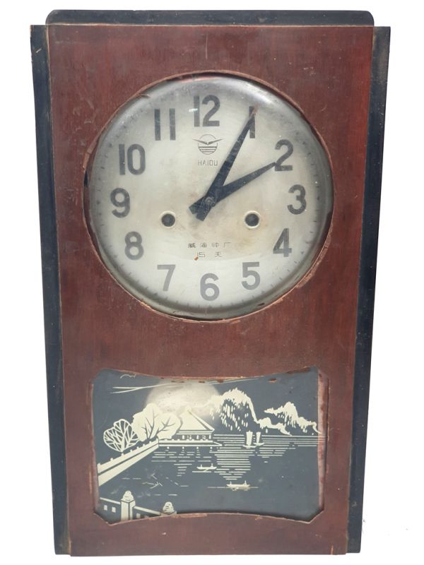 Antiguo reloj chino - péndulo chino - Haidu - Paisaje chino 1