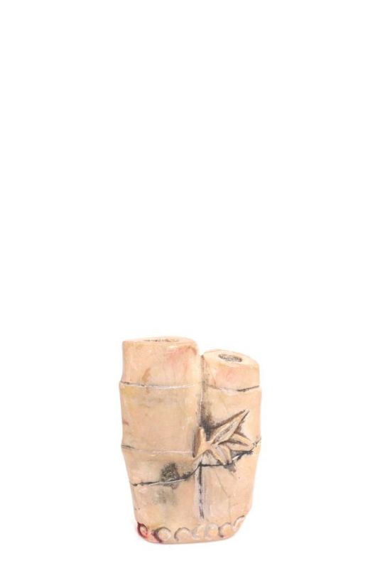 Antiguo Sello Chino en Jade - Bambú tallado en piedra 1