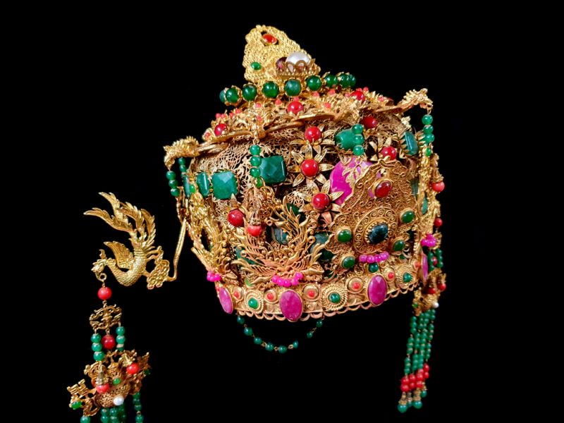 Antiguo Sombrero de teatro dorado - Emperador y Emperatriz - corona del emperador 2
