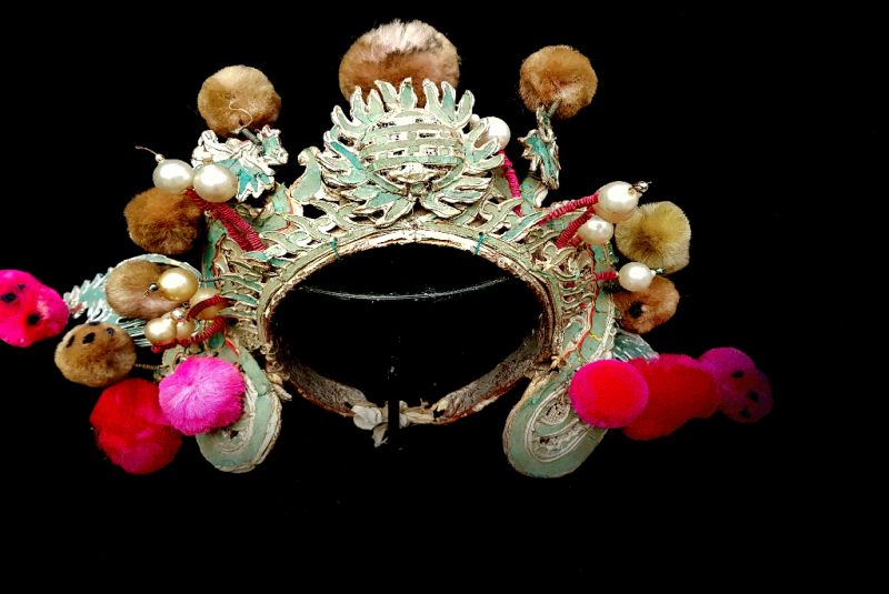 Antiguo Sombrero teatro chino La corona de emperador 1