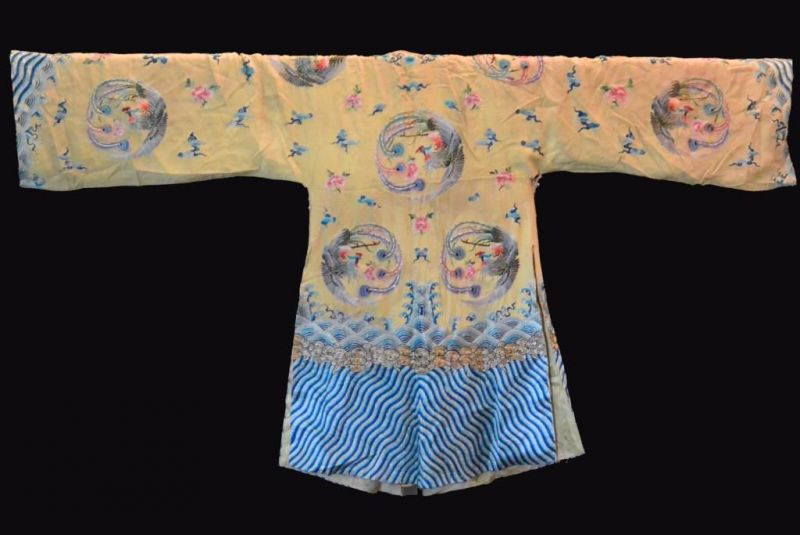Antiguo teatro traje chino Amarillo 5