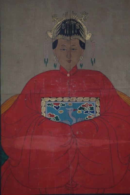 Antike Ahnenbilder Ehefrau Qing Dynastie 2