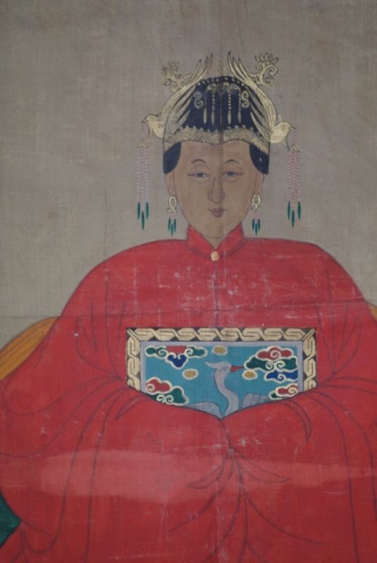 Antike Ahnenbilder Ehefrau Qing Dynastie 3