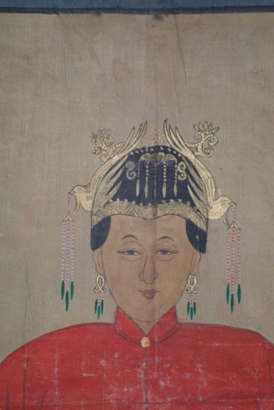 Antike Ahnenbilder Ehefrau Qing Dynastie 4