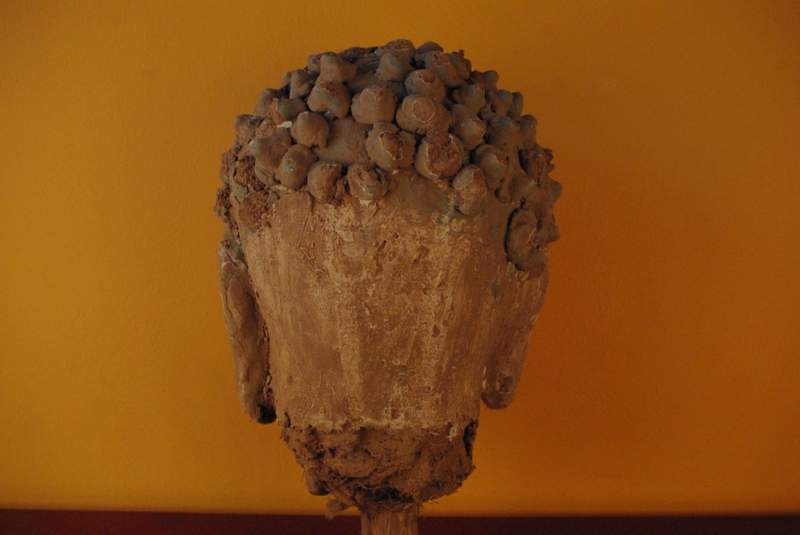 Antike Buddha-Kopf Erde chinesischen Terrakotta 4