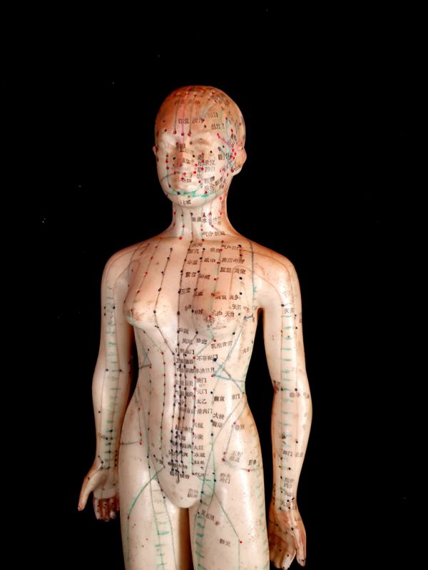 Antike chinesische Akupunktur-Statue - Plastik - Frau 5 2
