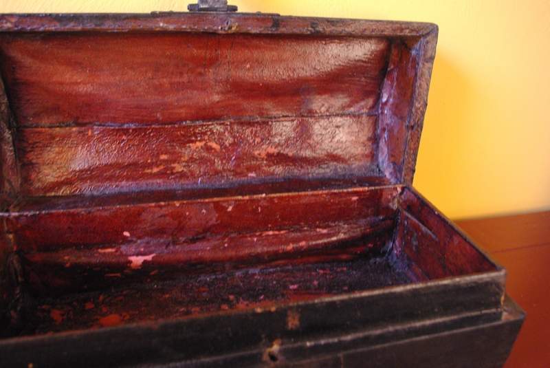 Antike Chinesische Koffer Lange schwarze Box 4