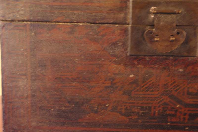 Antike Chinesische Koffer Schwarzem Holz 3