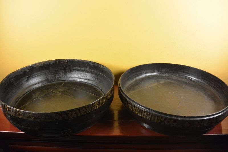 Antike Chinesische Lackkunst Round Box Qing-Dynastie 5