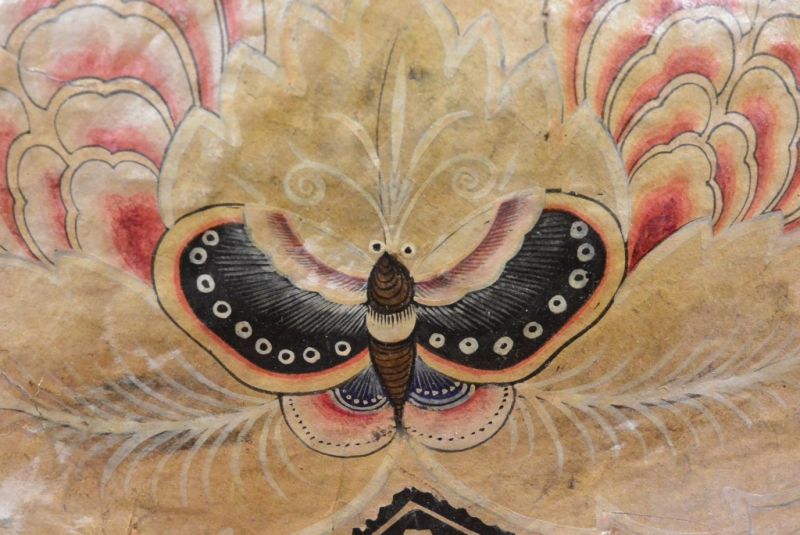 Antike Chinesische Papier Schatulle Schmetterling 4