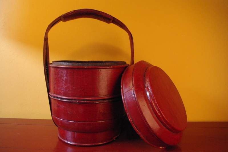 Antike Chinesische Schatullen Picknick-Box 3