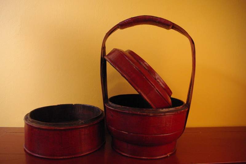 Antike Chinesische Schatullen Picknick-Box 5