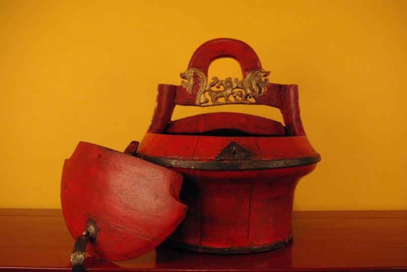 Antike Chinesische Schatullen Reisfeld 2