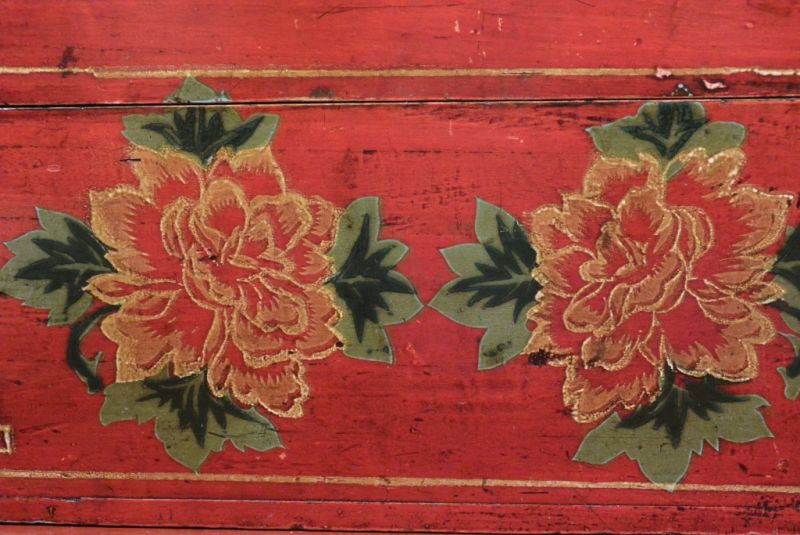 Antike Chinesische Truhe Blumen 2