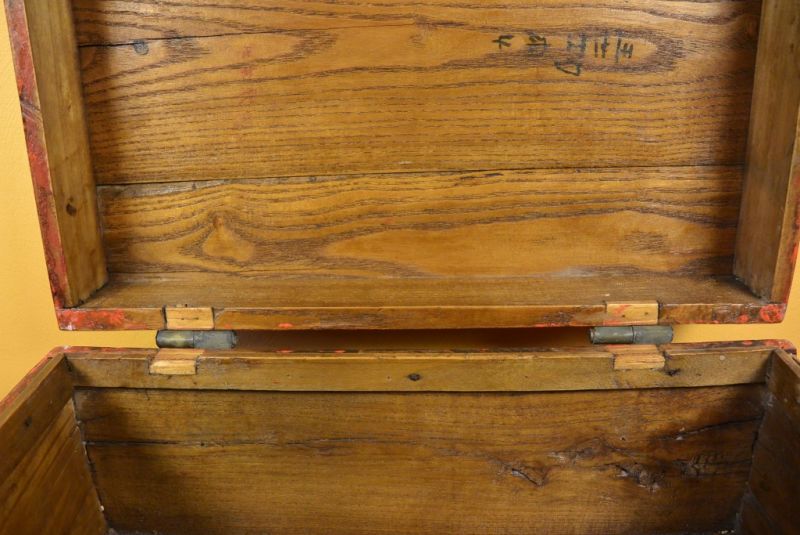 Antike Chinesische Truhe Große lackierte Box 5