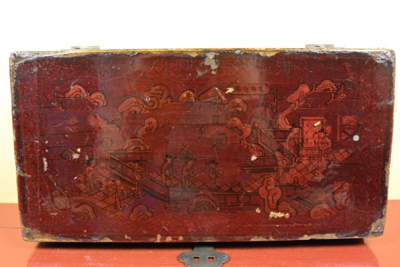 Antike Chinesische Truhe Qing Politur 3