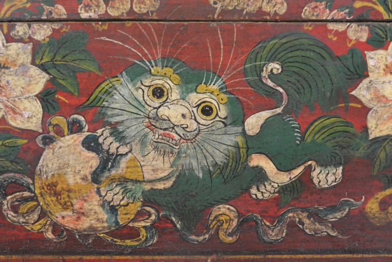 Antike klein chinesische Truhe Mao-Ära 3