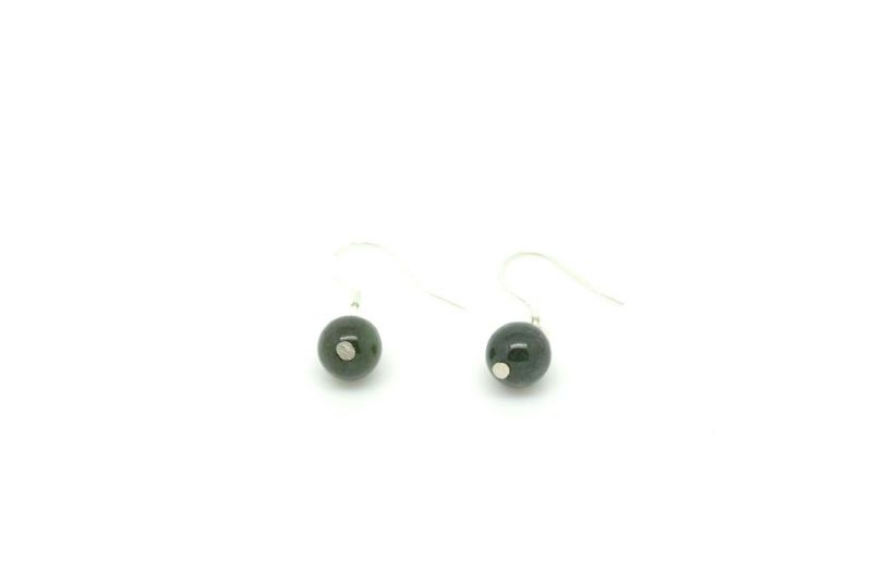 Aretes de Jade Bola verde 2