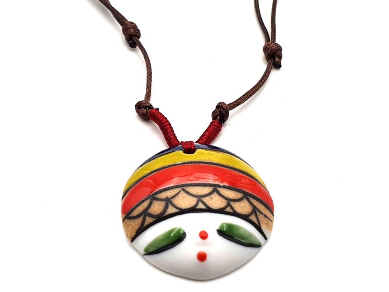 Asian ceramic heads collection - Necklace - Cambodia 2