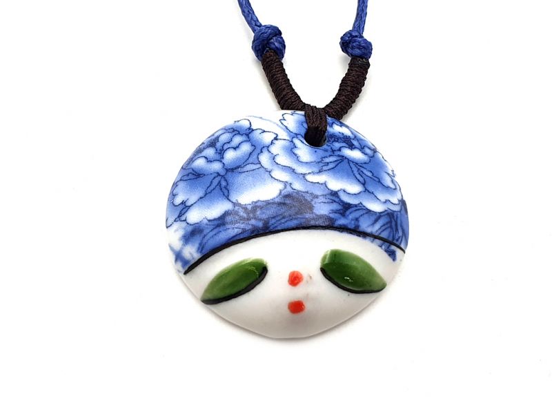 Asian ceramic heads collection - Necklace - India - Rajasthan 1